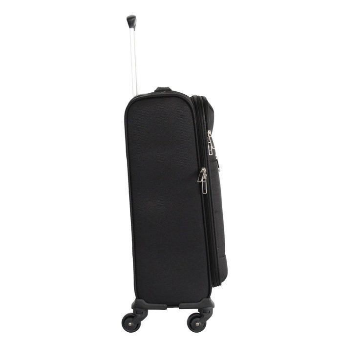 Maleta de cabina Alistair - Colección Breeze - 4 ruedas - Lona suave - Negra