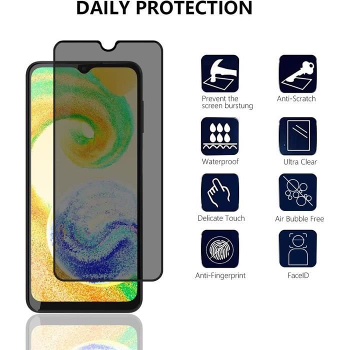 3 protectores de pantalla de vidrio templado anti-espía para Samsung Galaxy A15 5G/4G