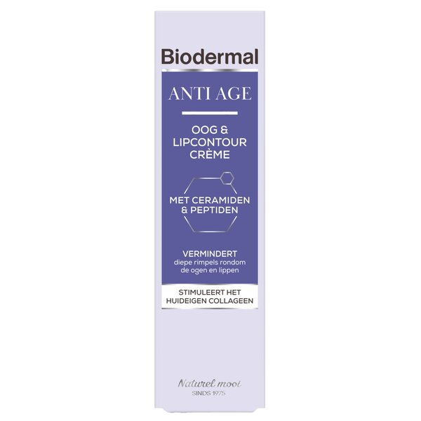 Biodermal Anti-Age Oog & Lipcountourcrème<br>15ml