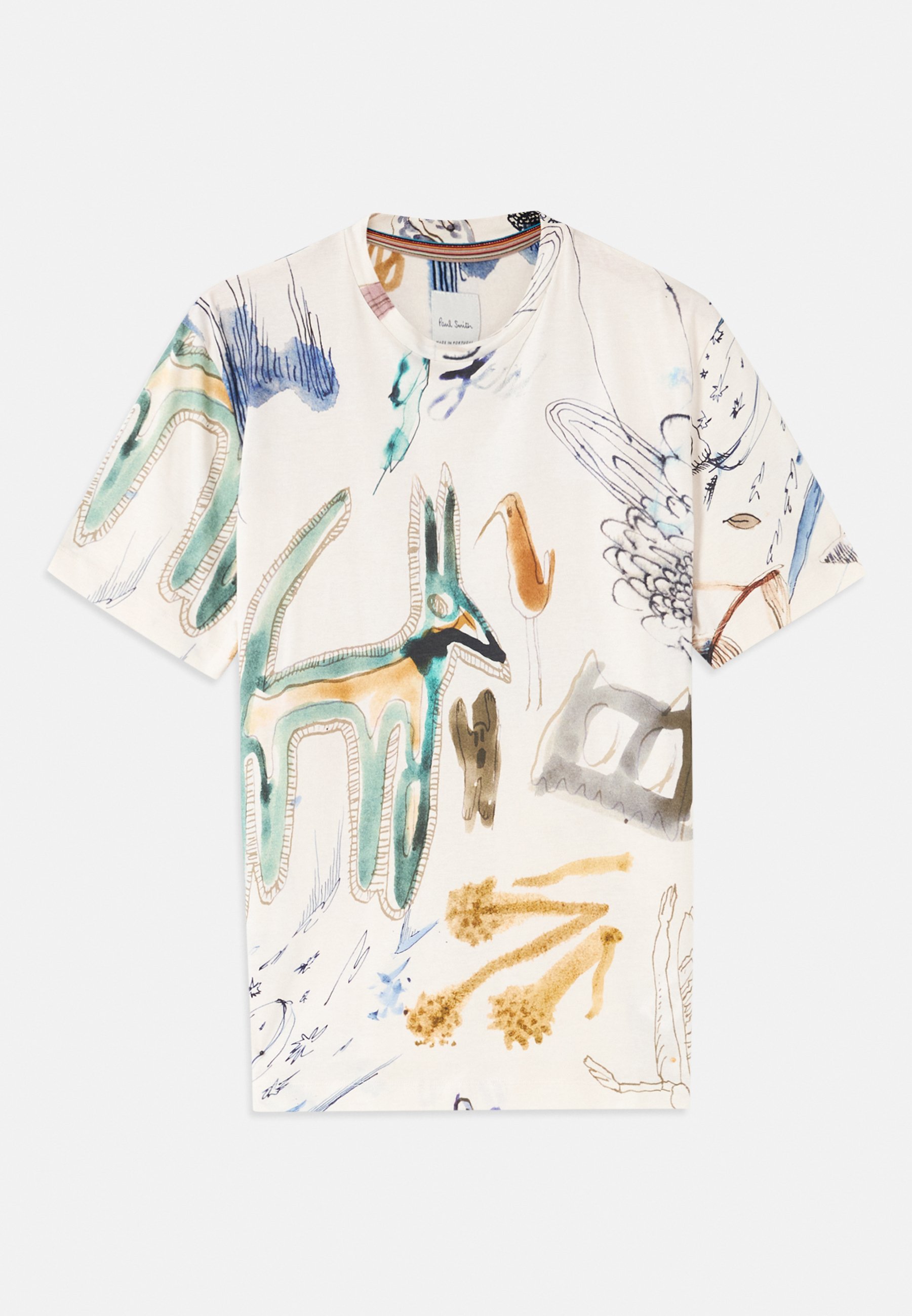Paul Smith T-shirt met print - crème