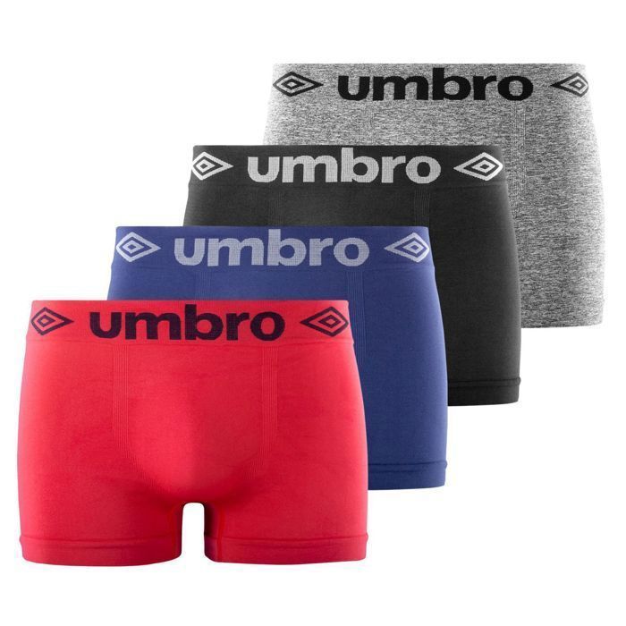 Calzoncillos bóxer Umbro para hombre - Negro (Paquete de 4)