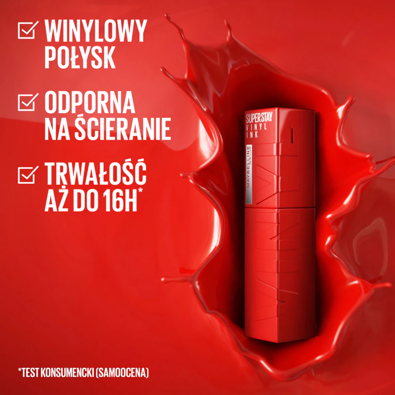 Batom líquido de longa duração Maybelline New York SuperStay Vinyl Ink