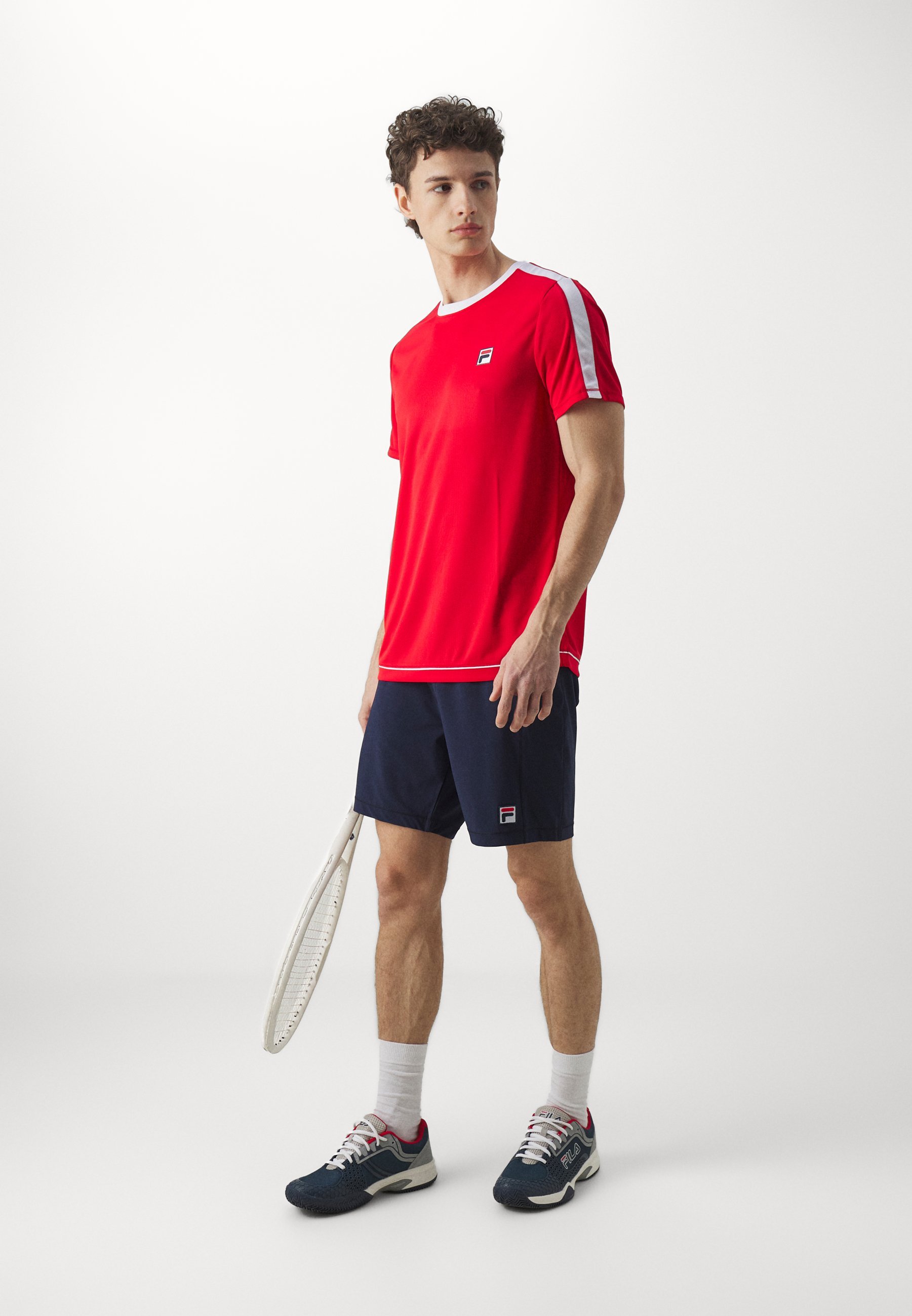 Fila ELIAS - T-shirt de sport - rouge/blanc