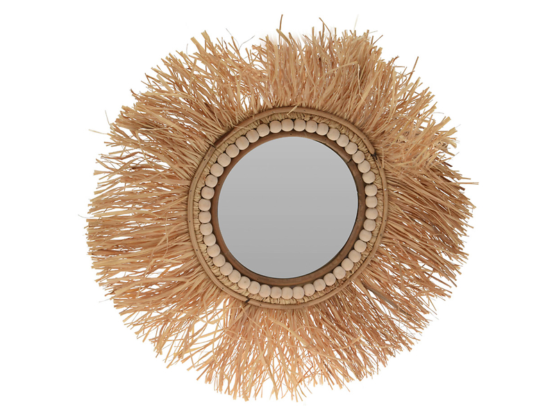 Lustro ścienne okrągłe Boho 40 cm