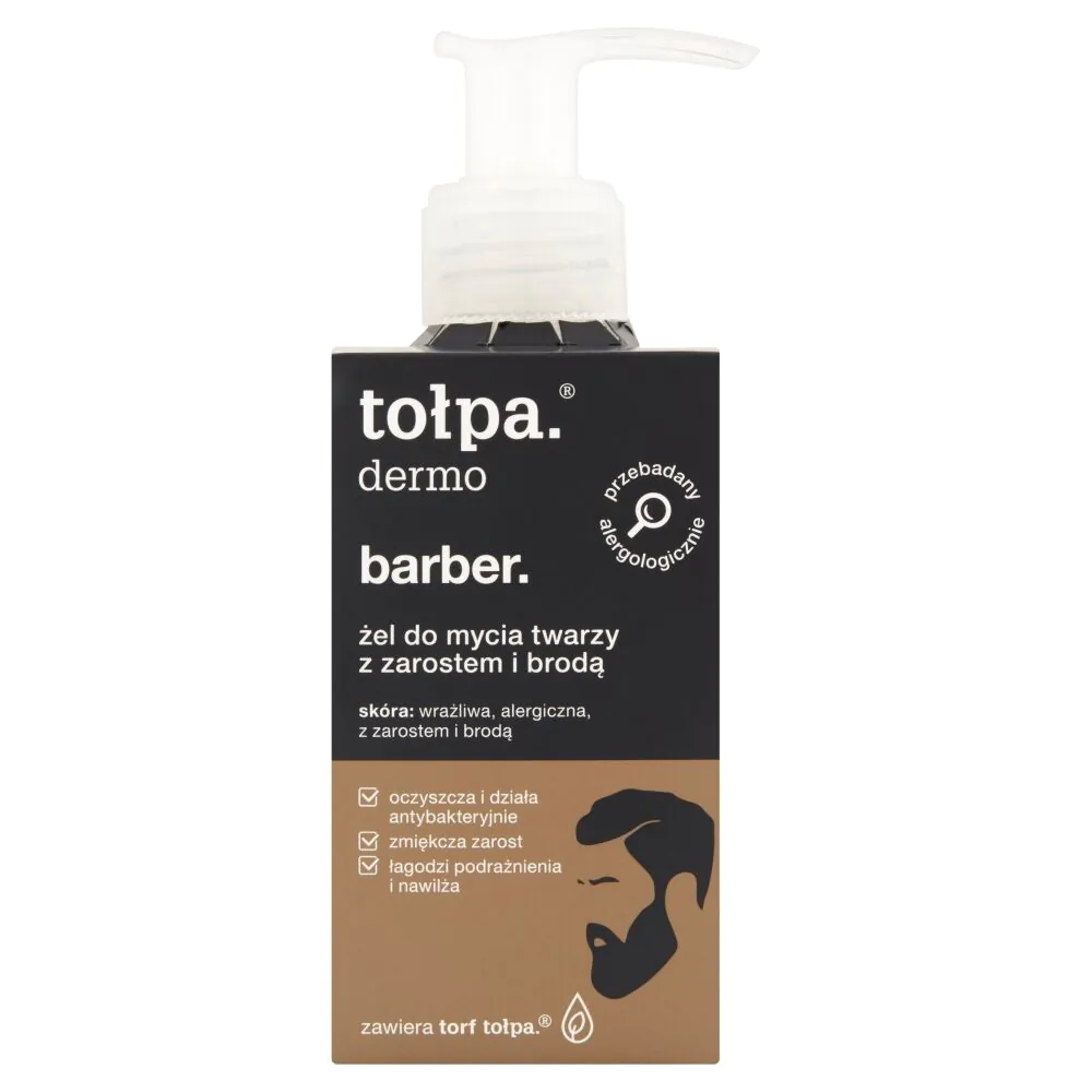 Tołpa Men Barber Żel do mycia twarzy z Zarostem i Brodą