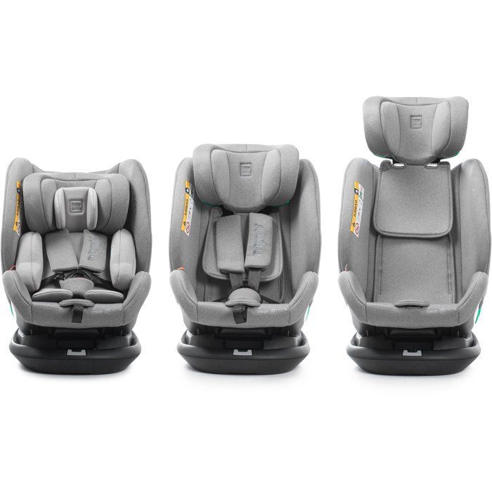 Silla de coche BABYAUTO - Odeas - Grupo 0/1/2/3 - Talla I - 40/150 cm - Top Tether - Giro de 360° - Antracita