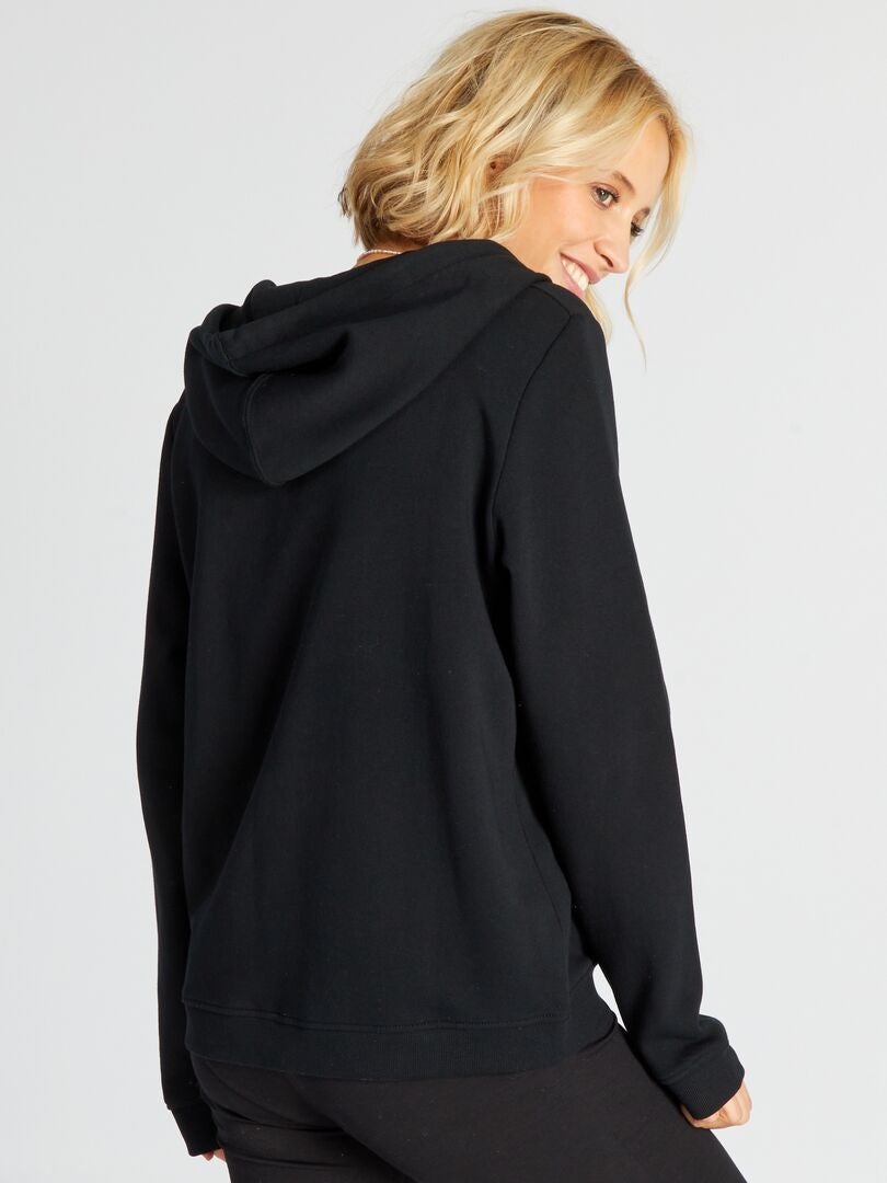 Sudadera con cremallera - negra