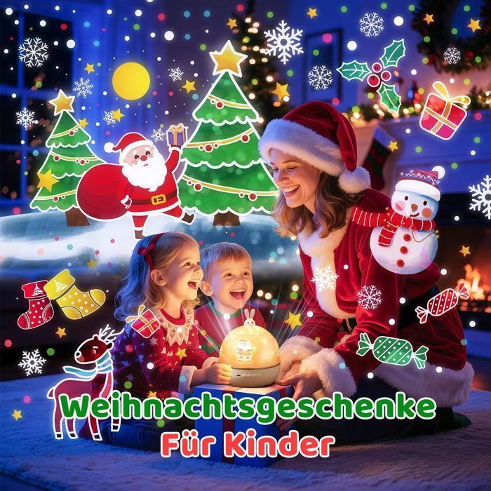 Sterrenhemelprojector met 15 films - Bluetooth-muziek en 360° rotatie - Afstandsbediening - voor kinderen - Lamp en slaapkamerdecoratie