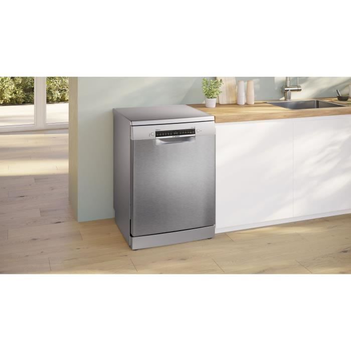 Lavavajillas independiente BOSCH SMS4ECI26E SER4 - 13 servicios - Inducción - 60 cm de ancho - 44 dB - Cajón para cubiertos - Acero cepillado