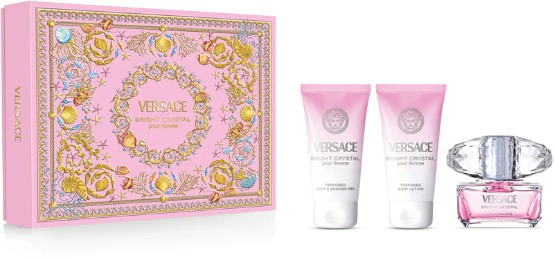 Conjunto de presente Versace Bright Crystal para mulheres