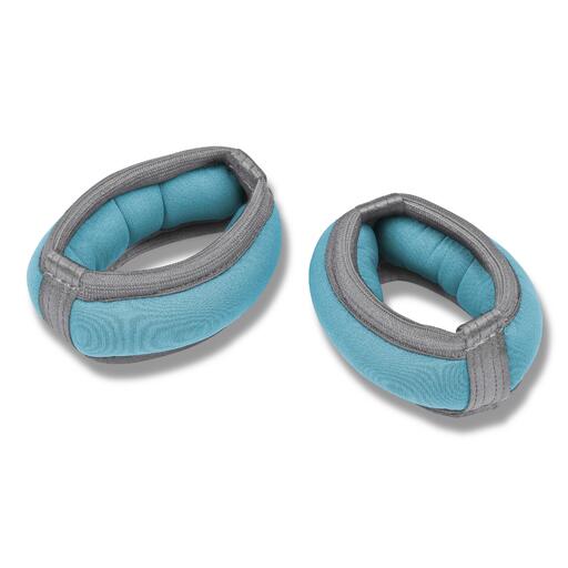  Viktade neoprenarmband med indigofärgad metallfyllning 2*0,2 kg