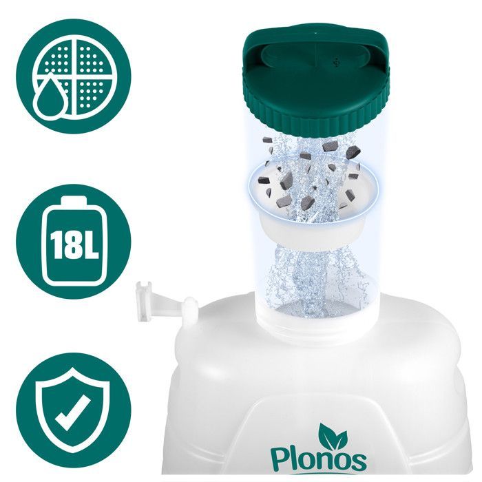 Pulverizador a batería - JANSHOP - Plonos PL-601 - 8 boquillas intercambiables - Depósito de PE resistente