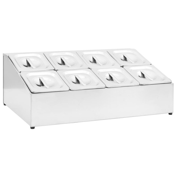 Pojemnik gastronomiczny Srebrny 66.8 x 40 x 25 cm Stal vidaXL