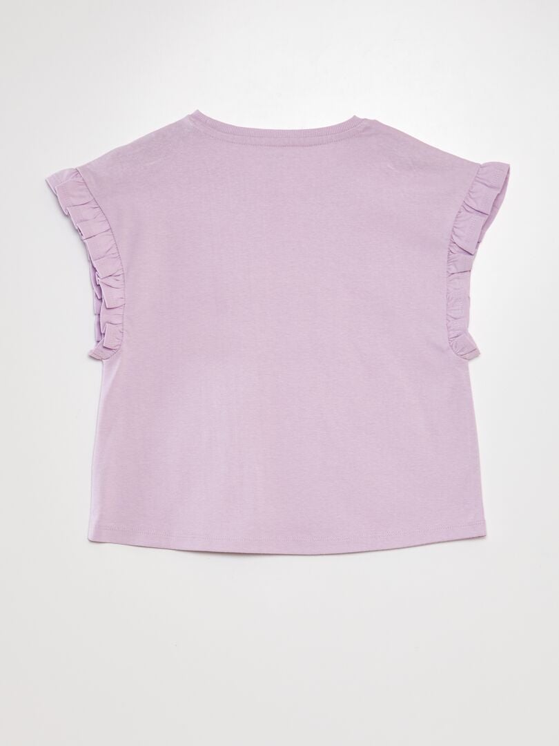 Blusa com mangas franzidas - ROXA