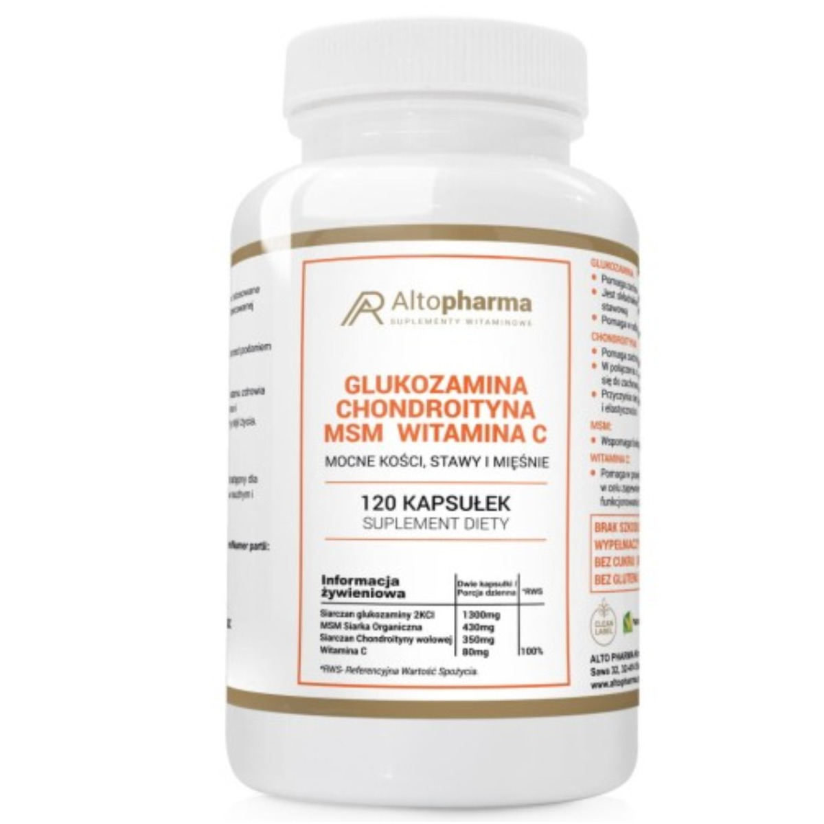 Altopharma Glucozamină Condroitină MSM Vitamina C