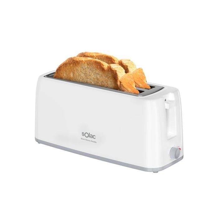 Two-slice long-slice toaster - Solac - 1200W - 6 browning levels - Self-centering system