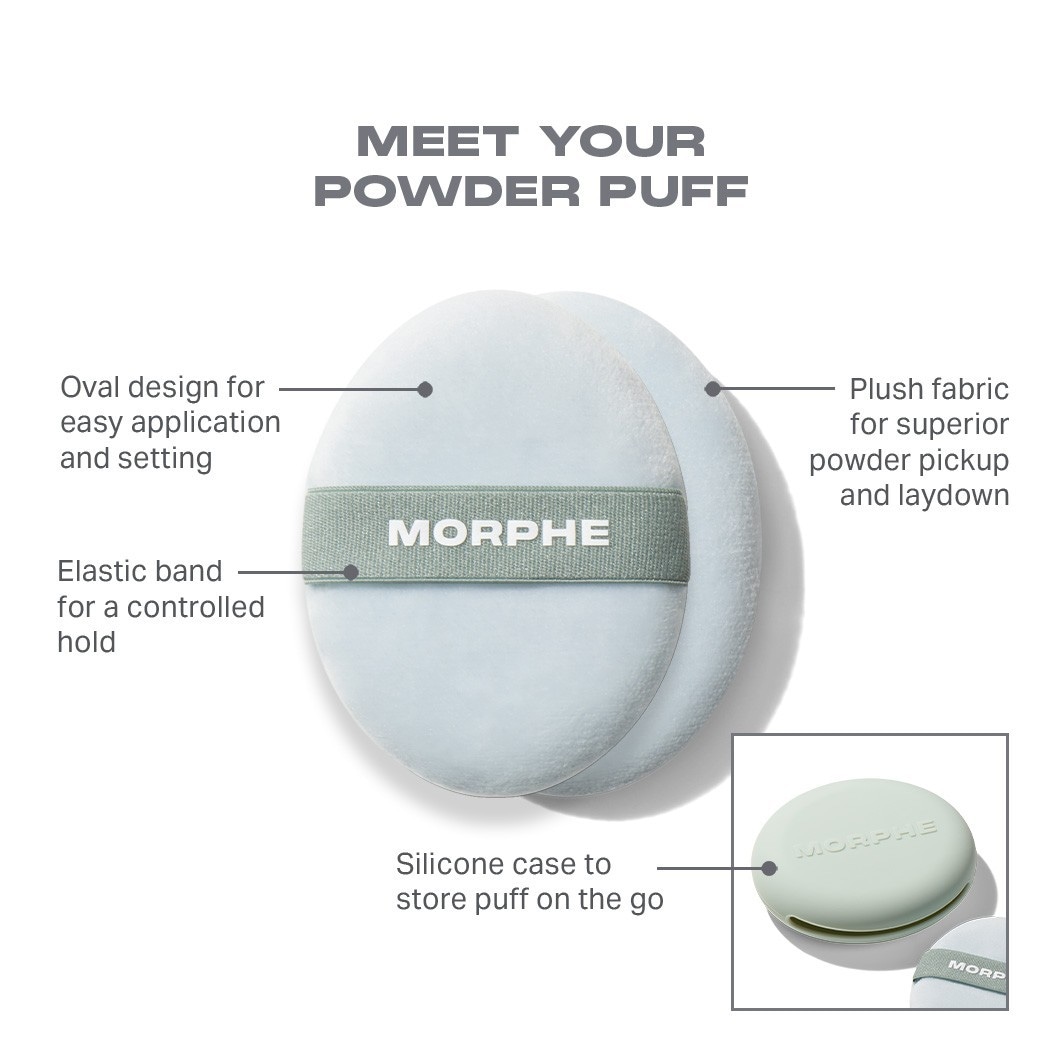 Set completo di piumino per ritocchi Morphe Powder Puff - 1 pezzo