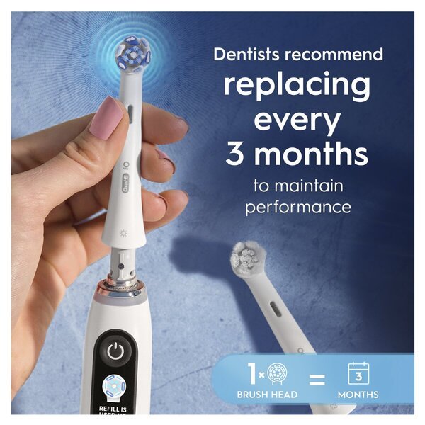 „Oral-B iO Ultimate Clean“ dantų šepetėlių galvutės, baltos, 6 vnt.