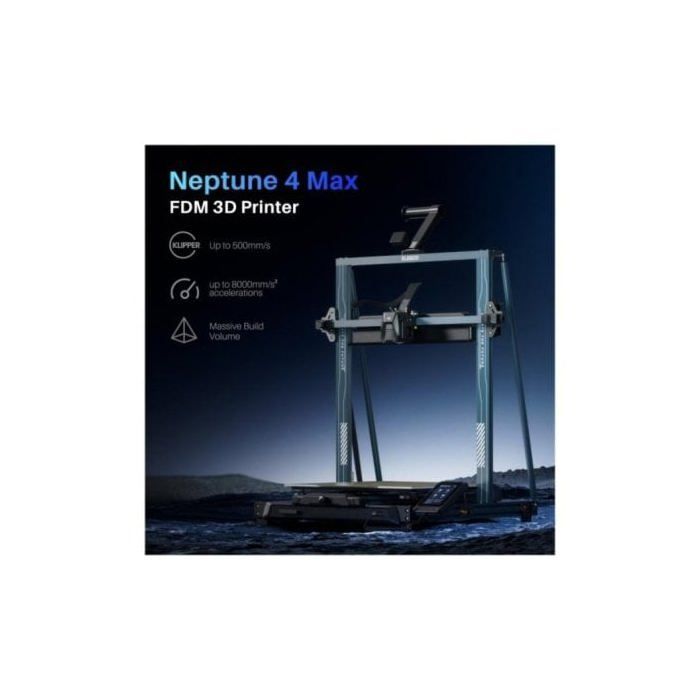 Impressora 3D ELEGOO Neptune 3 Plus FDM - 300x300x350mm - Velocidade 250mm/s - Tela sensível ao toque de 4,3