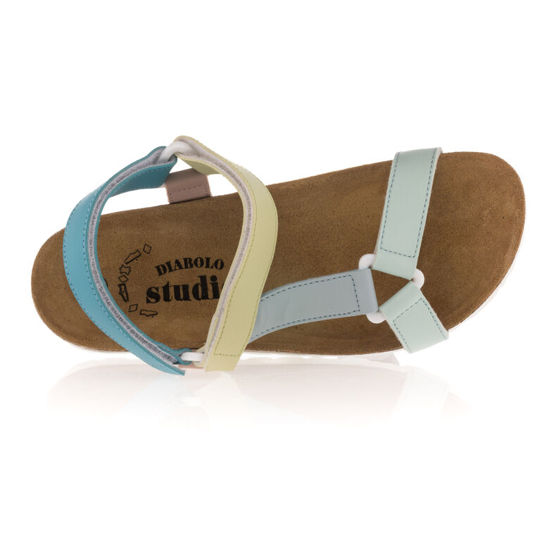 Sandalias azules para mujer / Zapatos de punta abierta