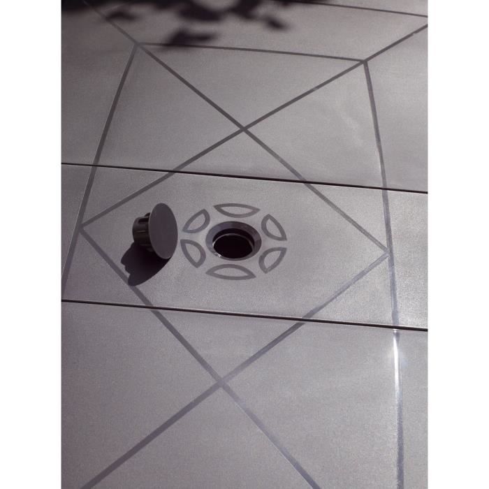 Tavolo da giardino pieghevole in resina VEGA - GROSFILLEX - 118 x 77 cm - Antracite