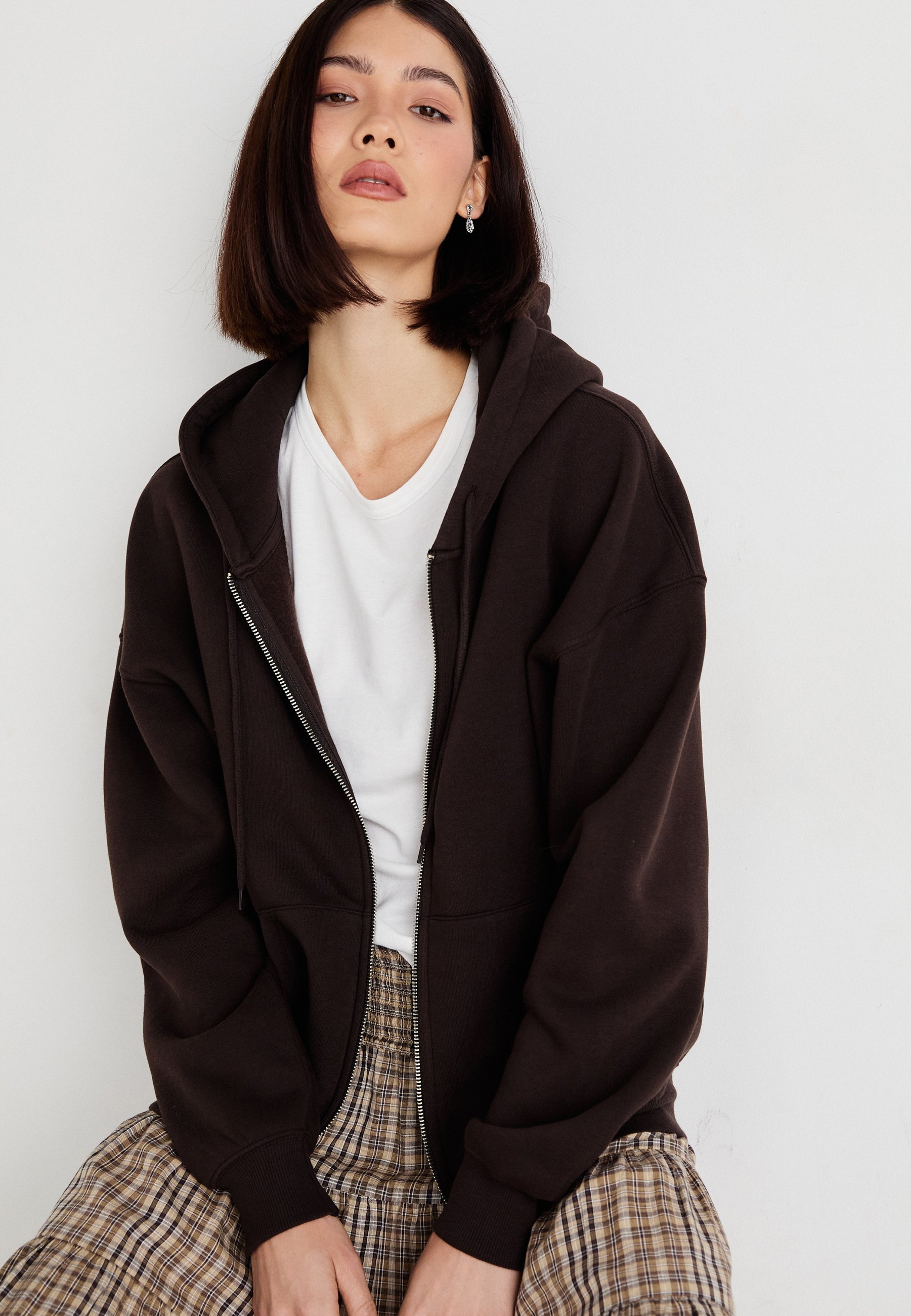 Sweat-shirt zippé Gina Tricot - taupe