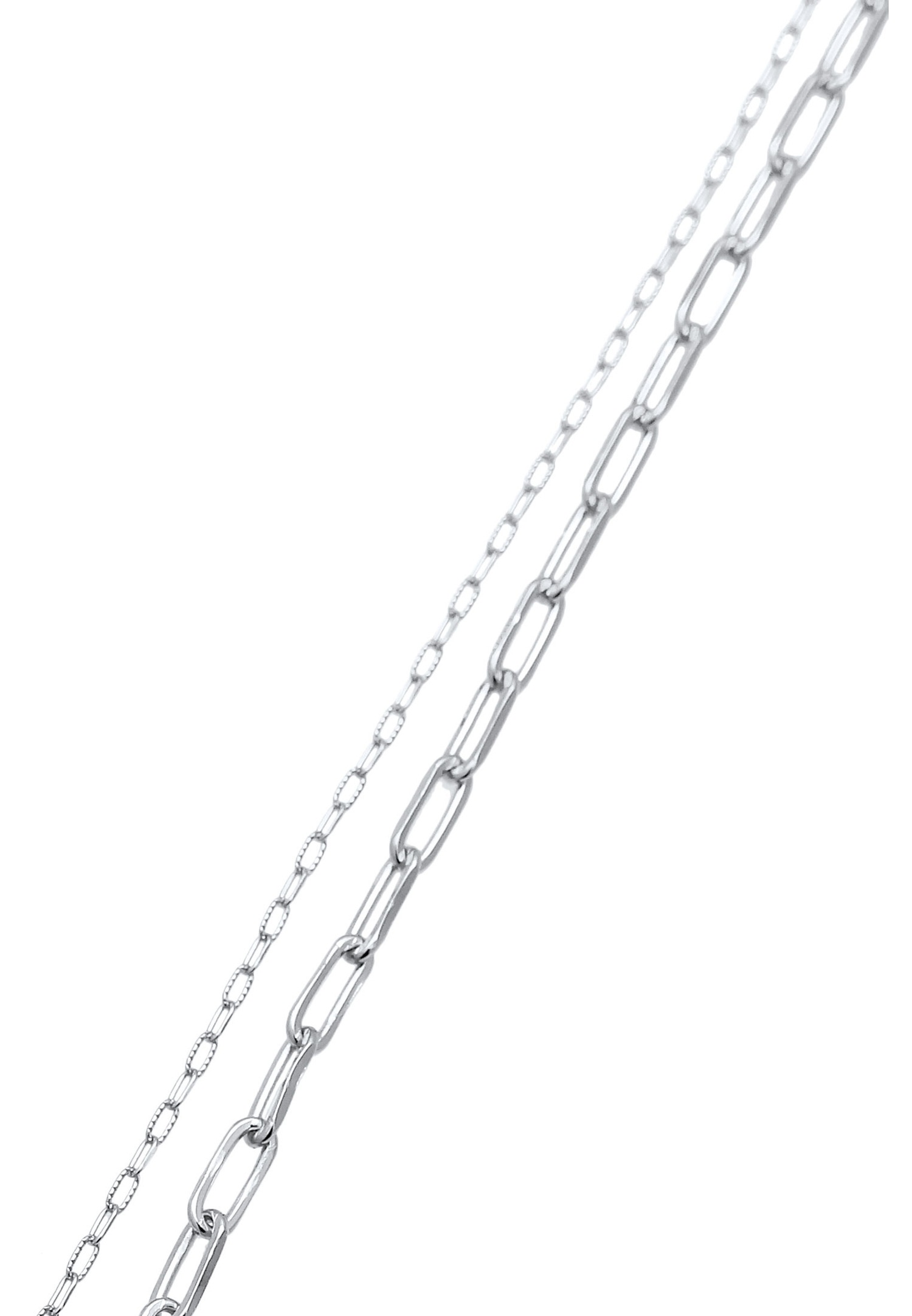 Elli Liens à couches pour dames Oval Basic Blogger Trend Filigree en argent sterling 925