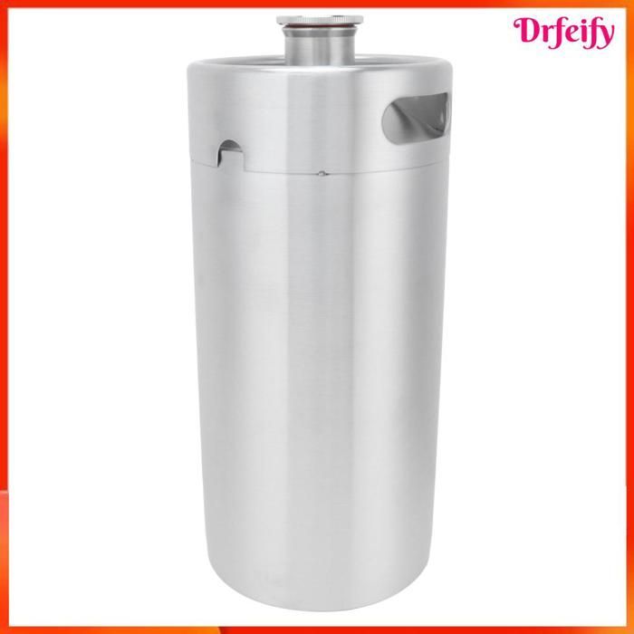 Barril de cerveza Akozon √Barril de cerveza miniatura de acero inoxidable de 3,6 L con tapa, ideal para electrodomésticos.