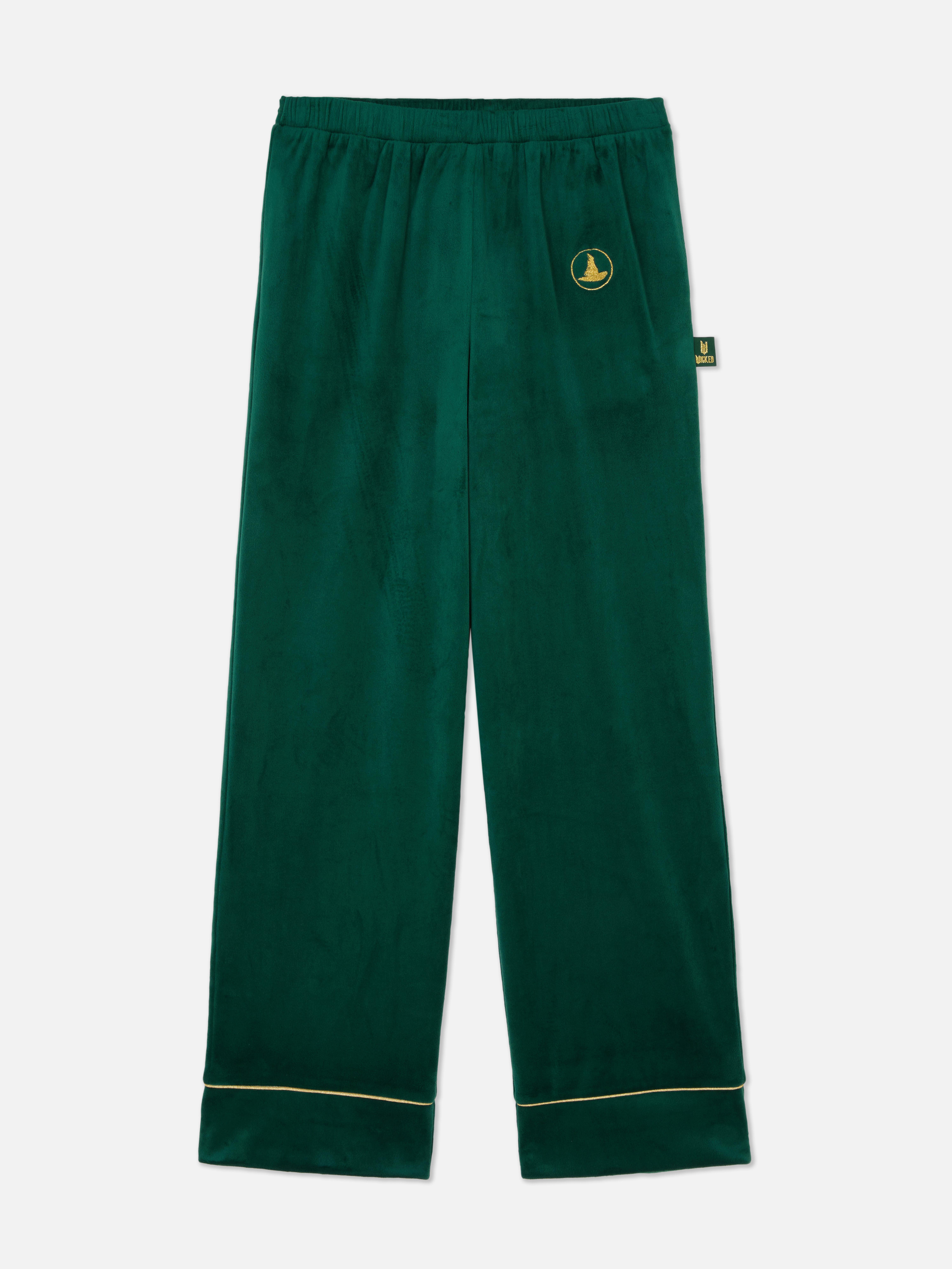 Pantaloni de pijama Wicked x Primark din velur Pantaloni de pijama confortabili cu talie elastică și croială lată