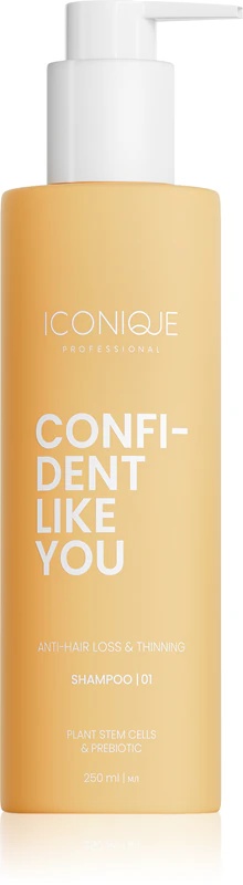 ICONIQUE Professional CONFIDENT LIKE YOU šampūns pret matu izkrišanu un retināšanu