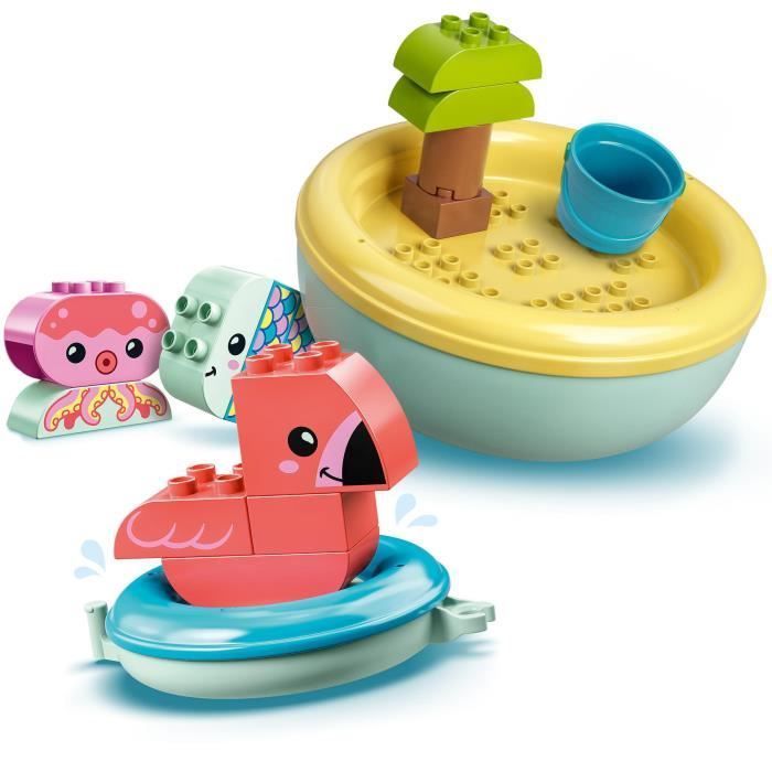 LEGO 10966 DUPLO Bath Toy: Floating Animal Island, Bathtub Figure, Early Learning Toy, Toy for Babies 18 Months and Up