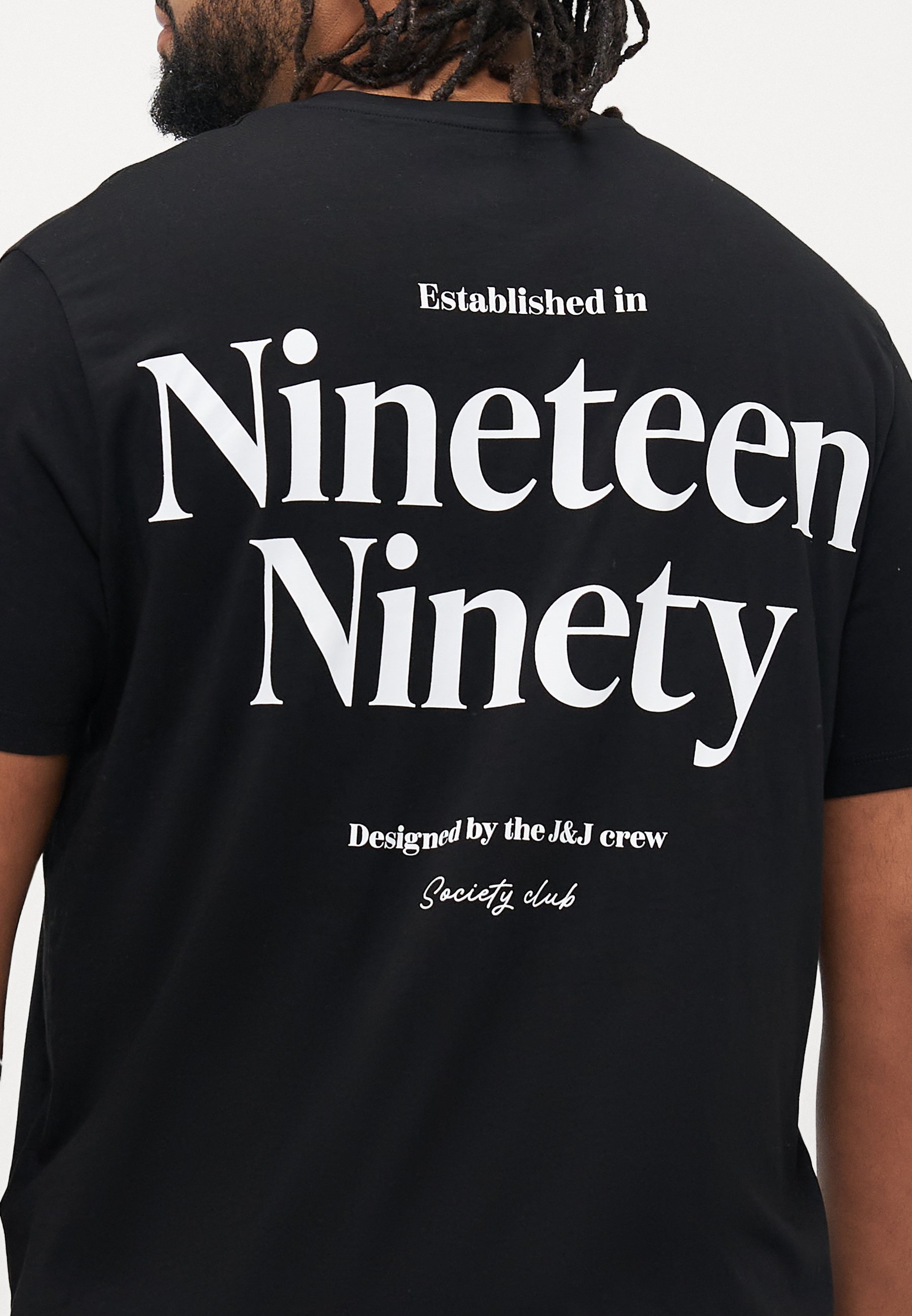 Jack & Jones JJNINETY TEE CREW NECK - T-shirt met print - zwart