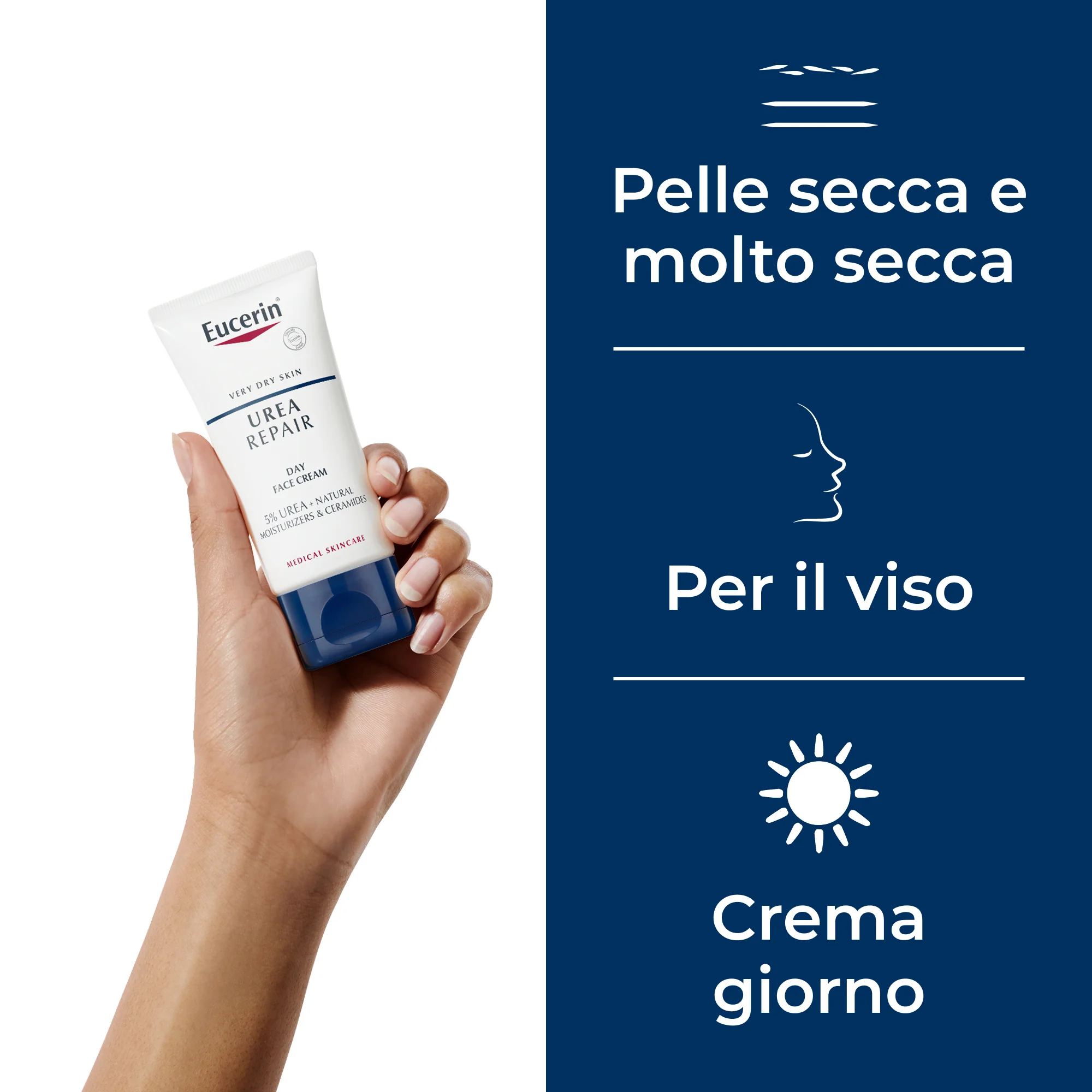 UreaRepair Crema Viso Levigante 5% Urea - Tratt.viso 24 ore lenitiva