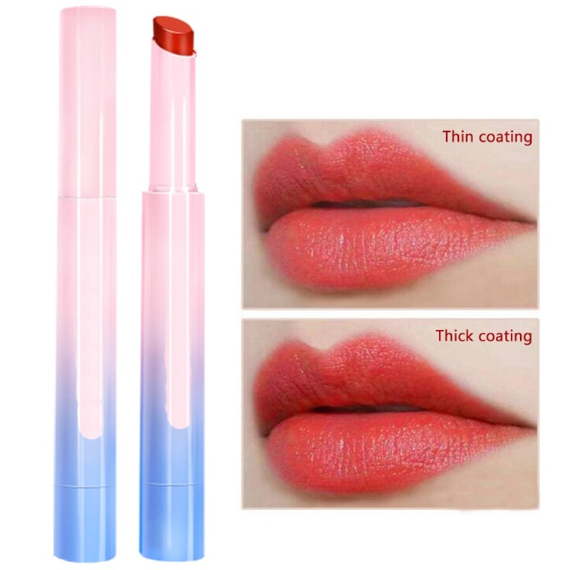 Lápiz labial multicolor hidratante y nutritivo que cambia de color, color naranja intenso, maquillaje de labios de larga duración TSLM1