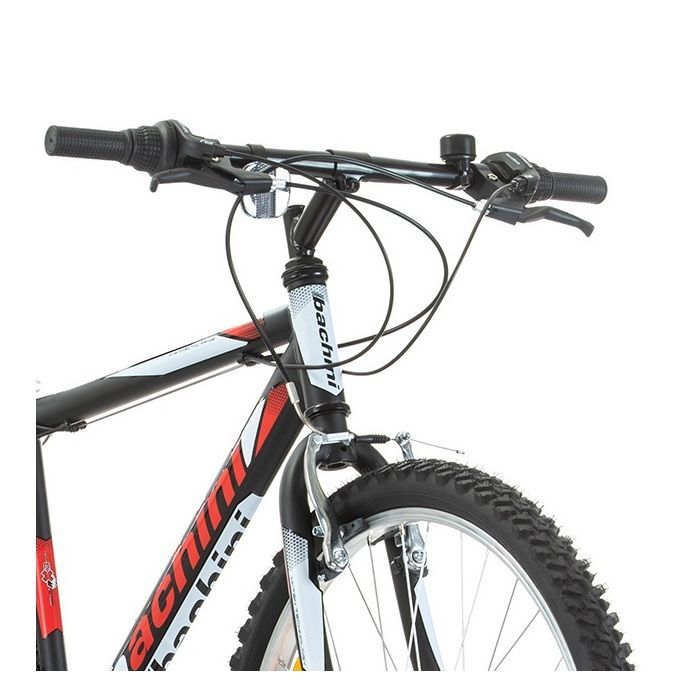 Mountain bike da uomo da 26 pollici, 18 velocità, freni V-brake + trasmissione Shimano (Offerta speciale: pompa e parafanghi inclusi)