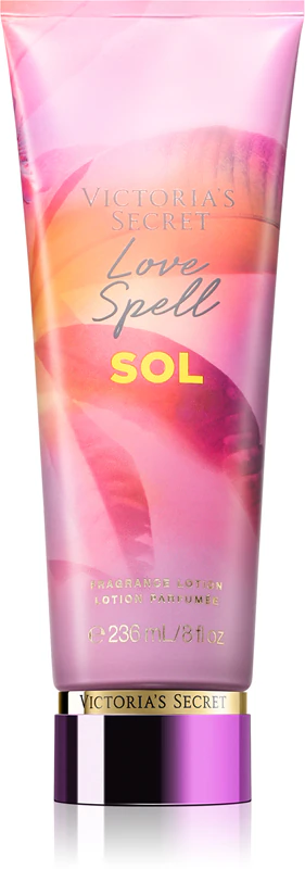 Loção corporal Victoria's Secret Love Spell SOL para mulheres
