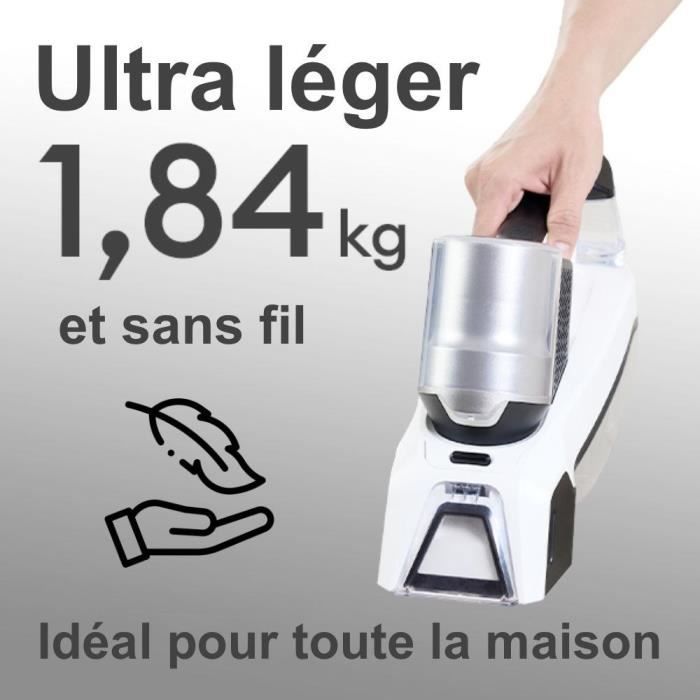 Limpiador de alfombras inalámbrico - EZICLEAN SPOT REMOVER W100 - 8000 Pa - Diseño portátil y ligero