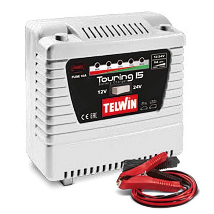 Cargador de baterías - Telwin - TOURING 18 230V 12V/24V - Control electrónico de la fase de carga
