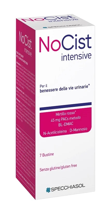 SPECCHIASOL Specchiasol Nocist Intensives Nahrungsergänzungsmittel für die Harnwege, 7 Beutel, glutenfrei
