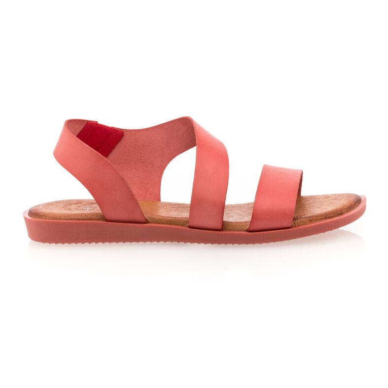 Oransje sandaler / sko med åpen tå til dame