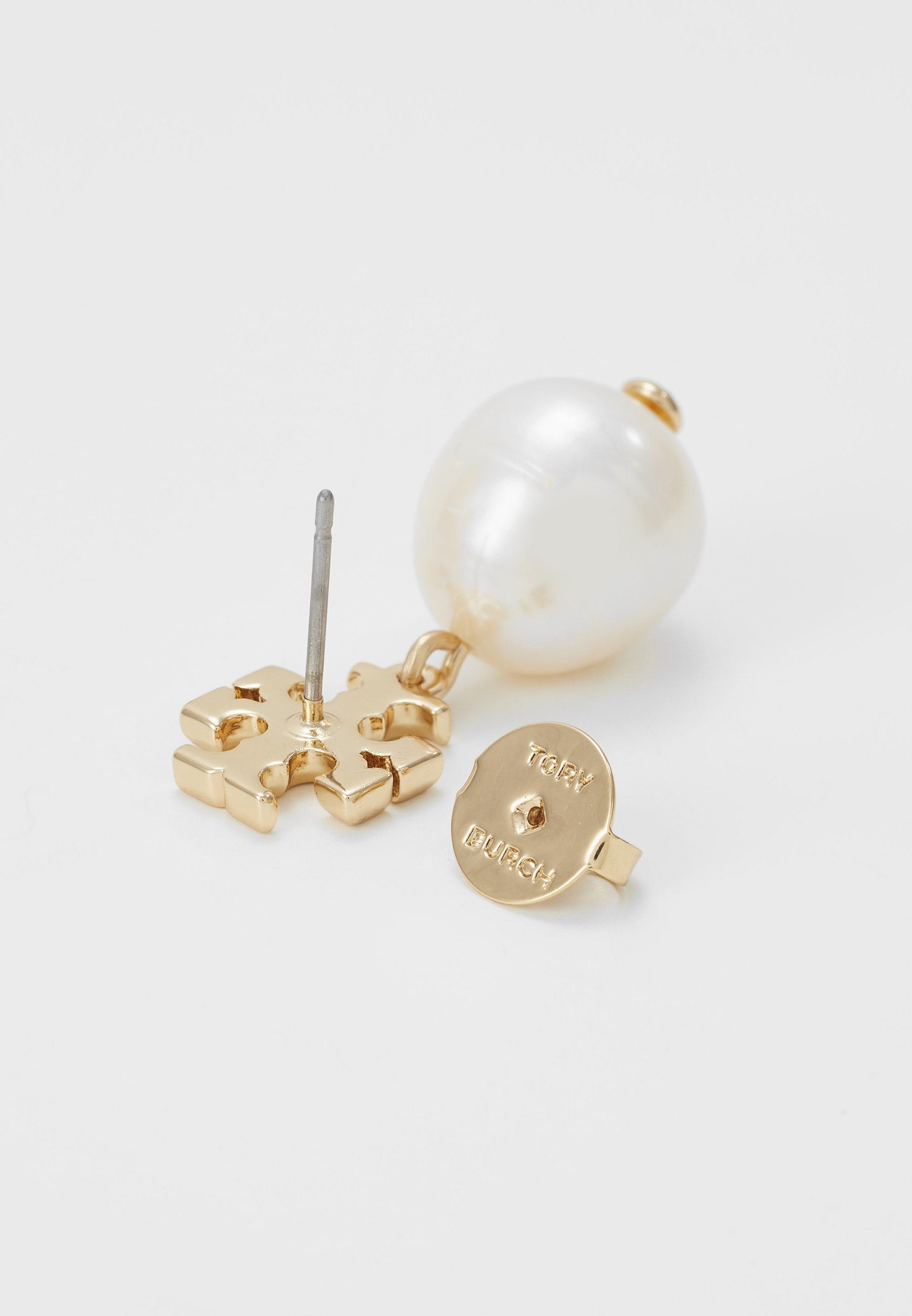 Tory Burch KIRA DROP OHRRING - Ohrringe - goldfarben/elfenbeinfarben
