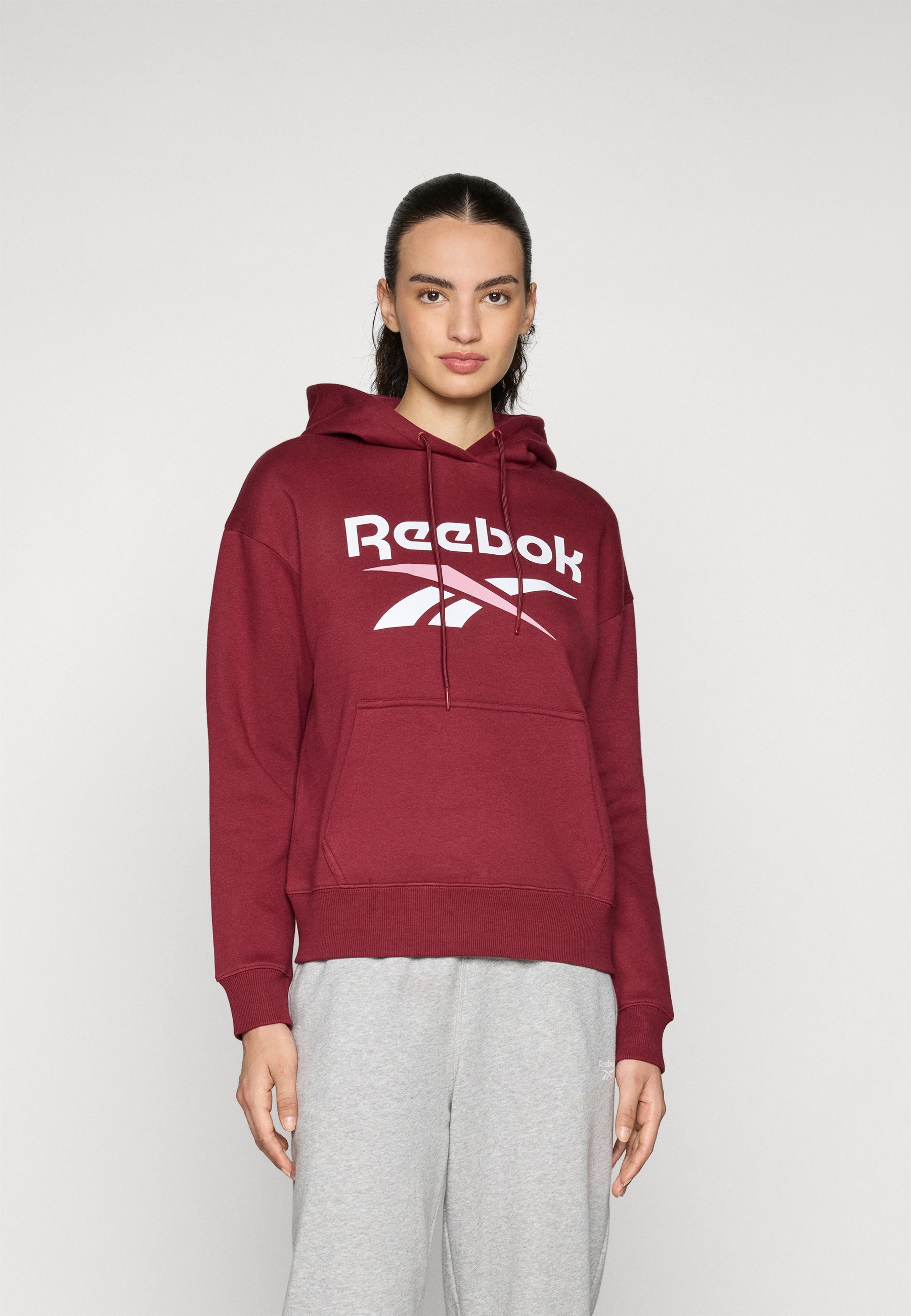 Sweat à capuche Reebok COLOR LOGO - Bordeaux classique