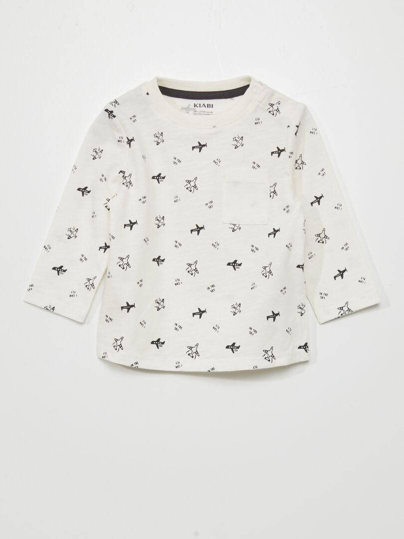 Geanimeerd T-shirt - WIT