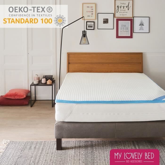 Mattress topper - MY LOVELY BED - 180x200 cm - Memory Foam - Cooling Gel - Firm
