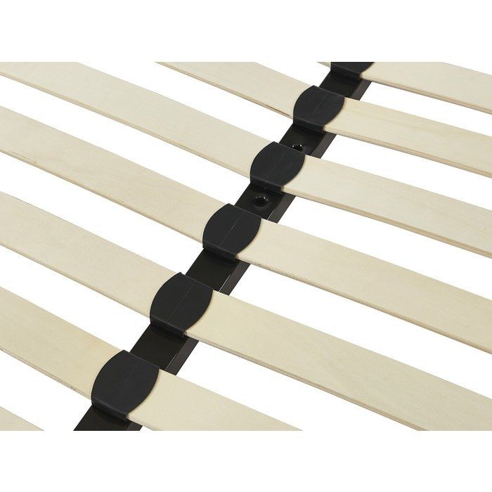 Estructura de cama de láminas de 120x190cm - 2x19 láminas - Sin patas - Negra