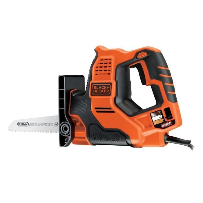 Corded hand saw - BLACK+DECKER - RS890K-QS - 500W - 23mm stroke - with case and 3 blades