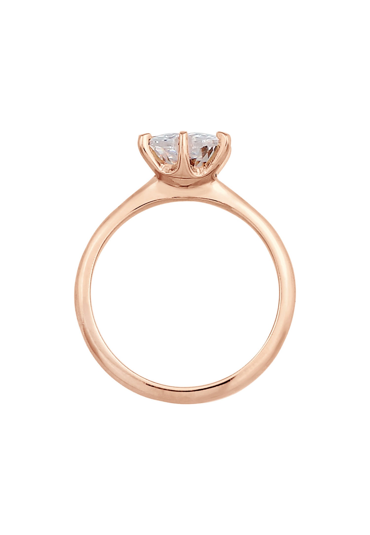 Elli Femmes Coeur Solitaire Fiançailles Amour avec Cristal de Zirconium en Argent Sterling 925