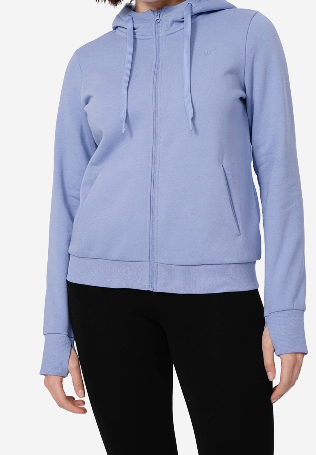 Felpa con zip 4F - blu scuro