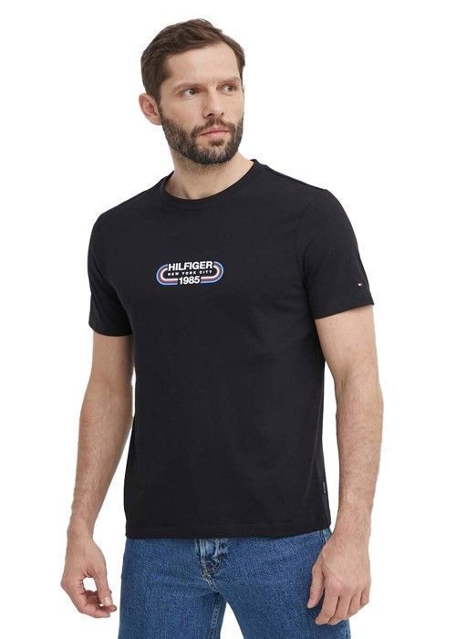 T-shirt Tommy Hilfiger Homme Noir Graphic Regular Fit