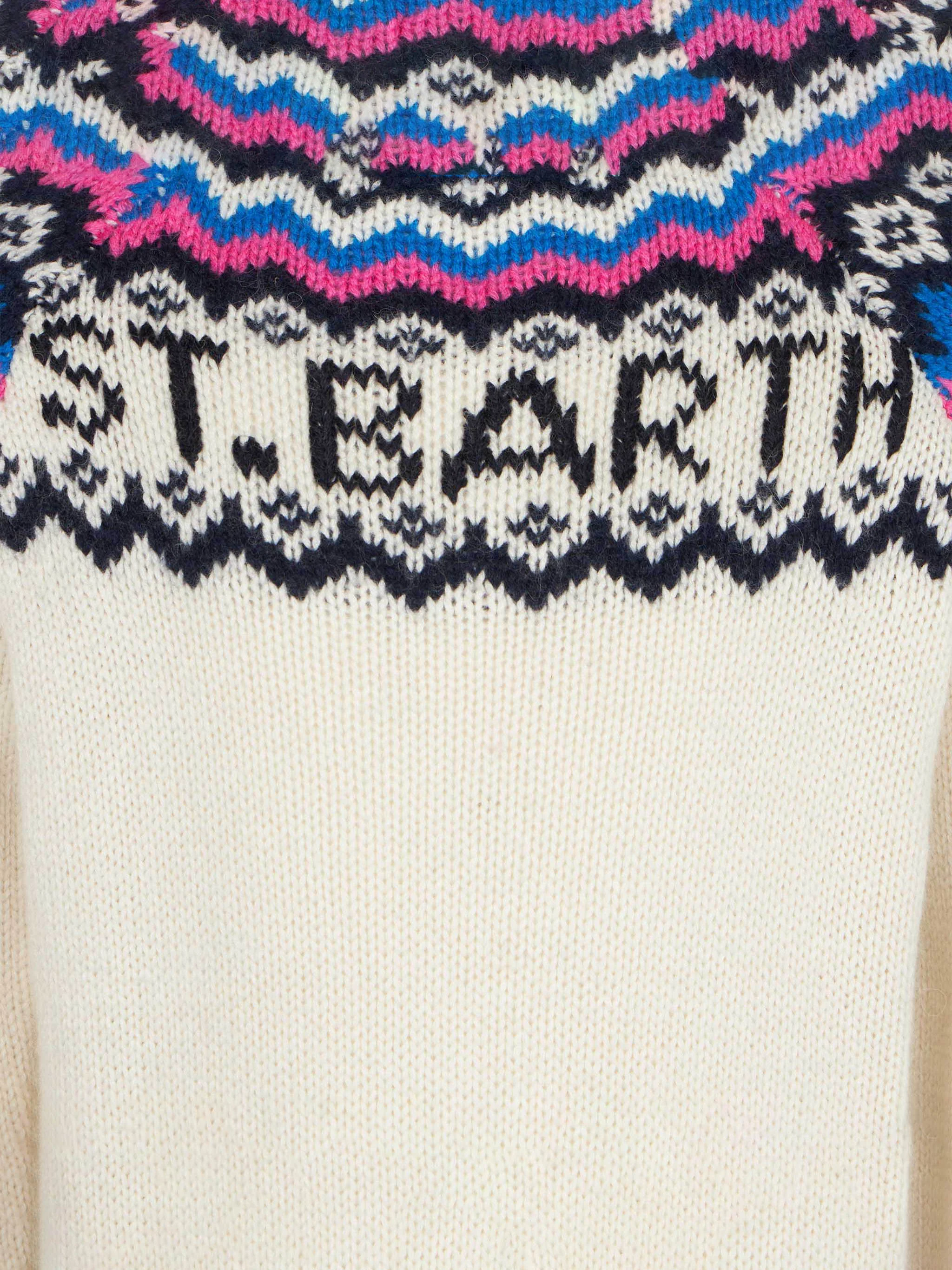 Maglione da bambina con fantasia jacquard nordica